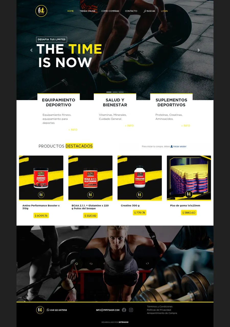 Captura del proyecto FP FitShop